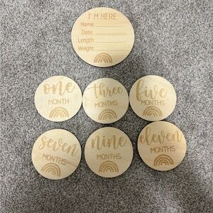 Wooden Baby Milestone Discs
